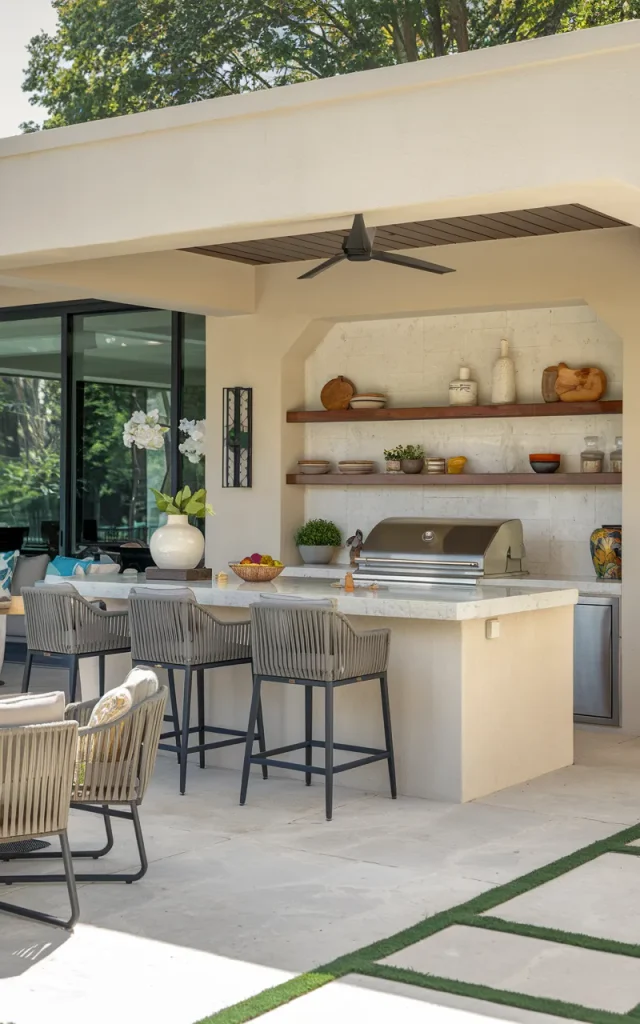 Create a Backyard Kitchen With a Built-In Bar