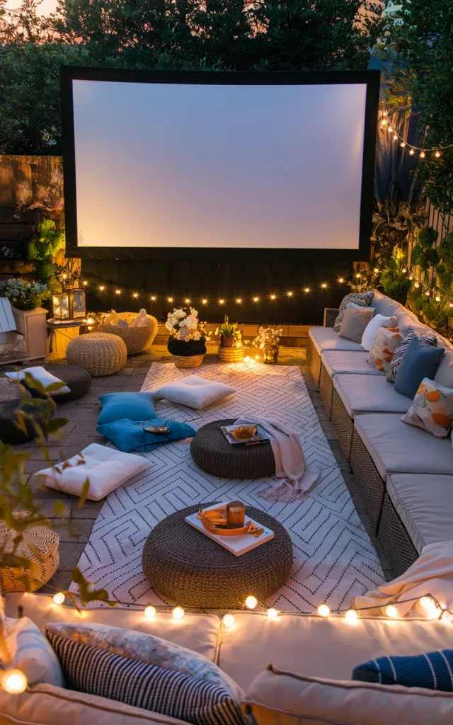 Create a Backyard Movie Area