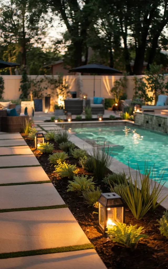 Create a Cozy Evening Pool Atmosphere