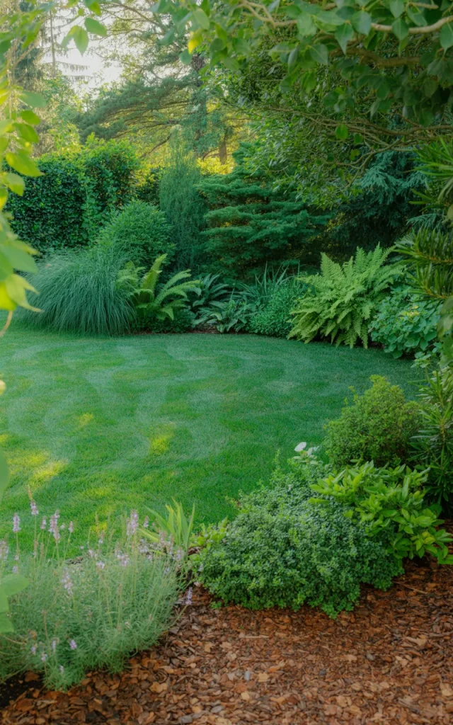 Create a Layered Greenery Border Around the Yard