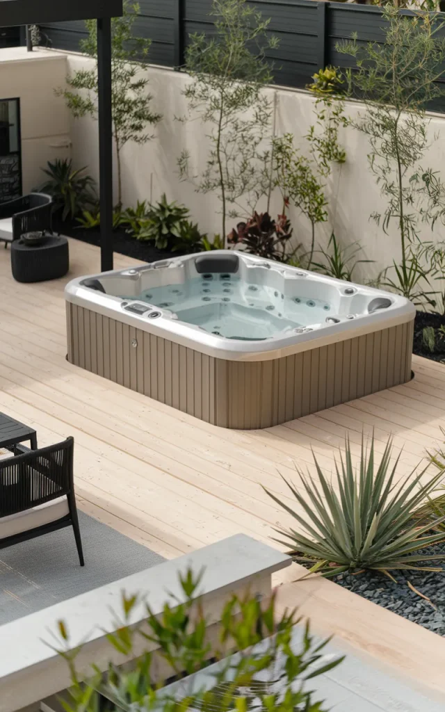 Create a Minimalist Hot Tub Zone