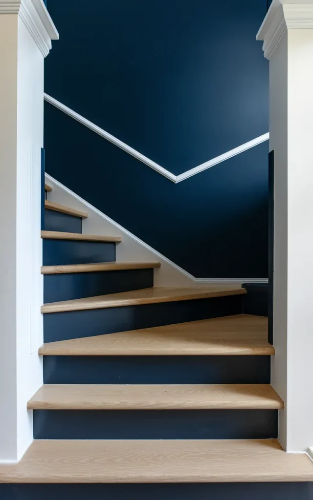 Create a Moody Accent Wall Along the Staircase