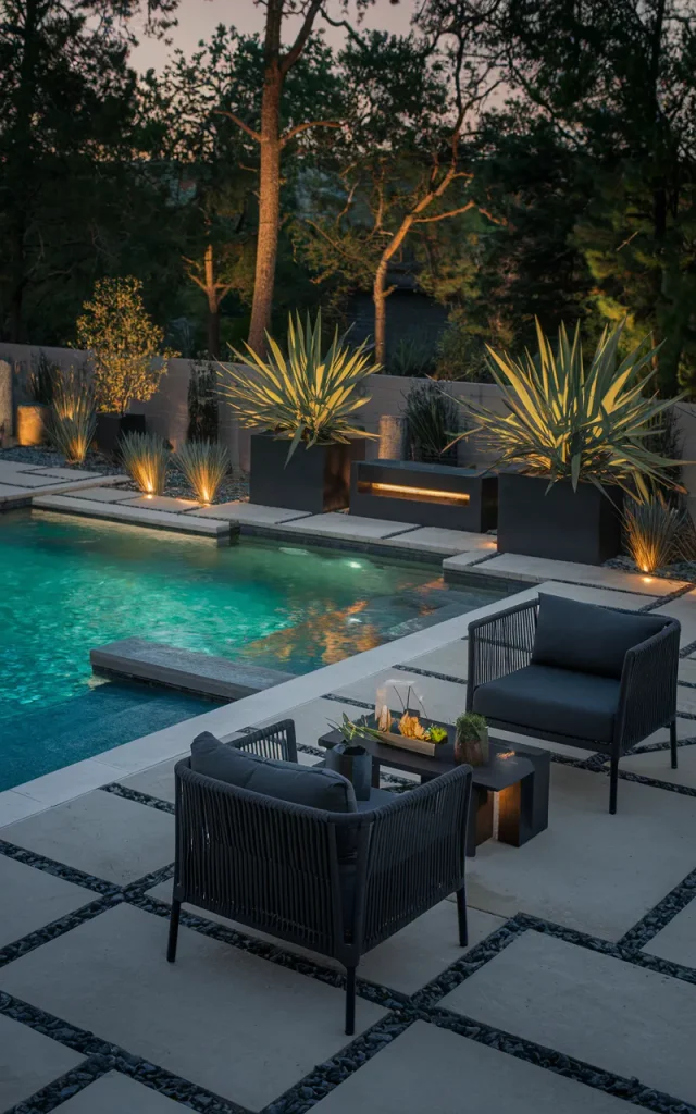 Create a Moody Evening Pool Setting