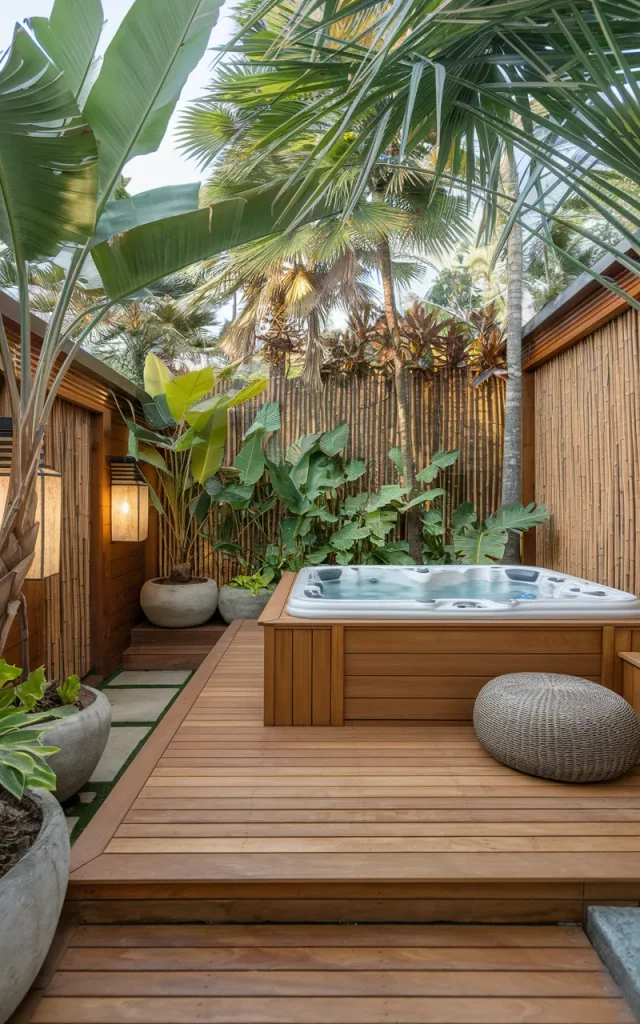 Create a Tropical Hot Tub Retreat