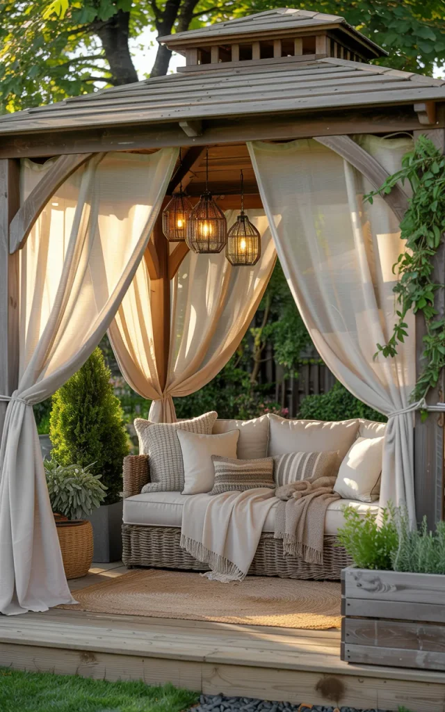 Create a four-season gazebo retreat.