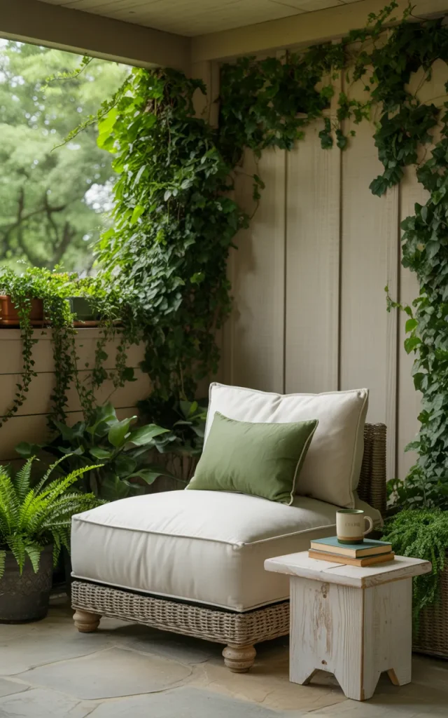 Create a reading nook with one oversized chair.