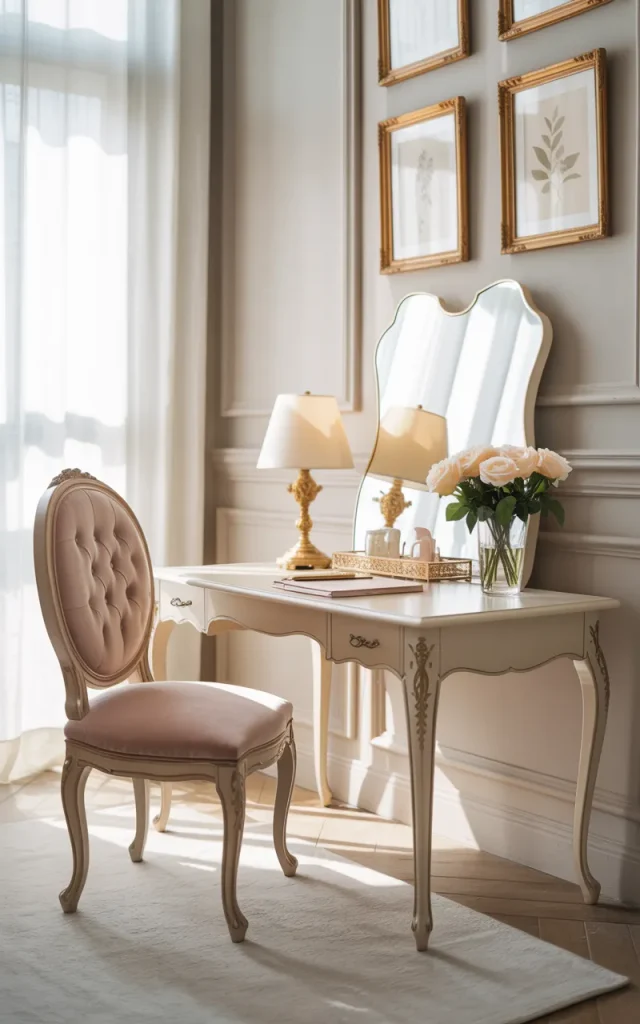 Create a refined vanity-style work zone.