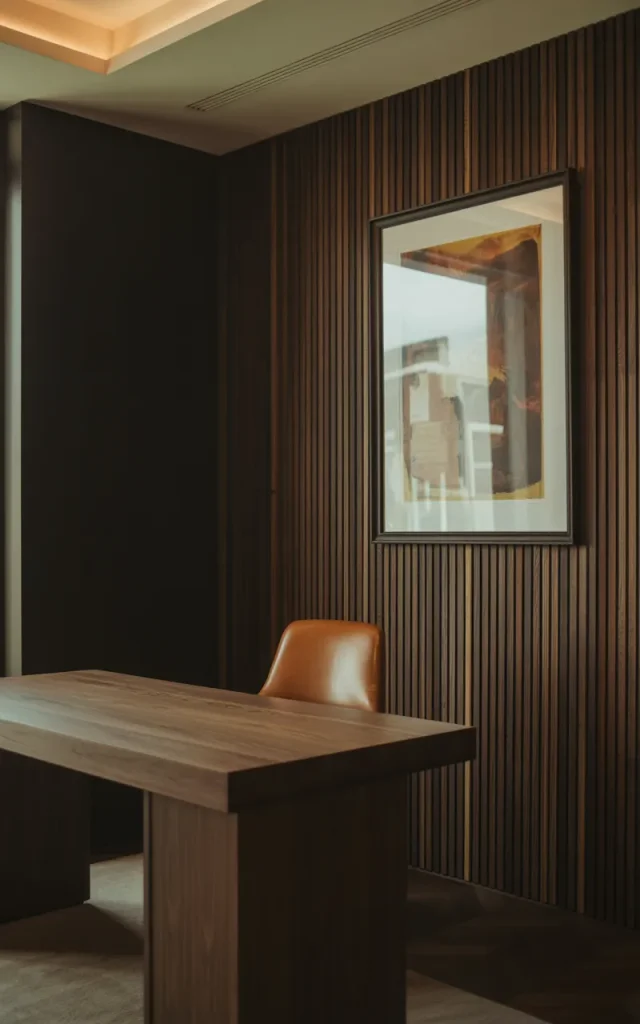 Create a sophisticated desk backdrop.