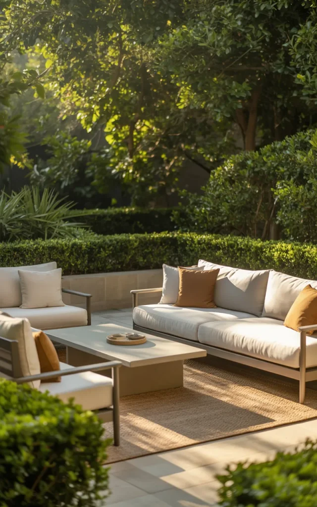 Create an outdoor living room.