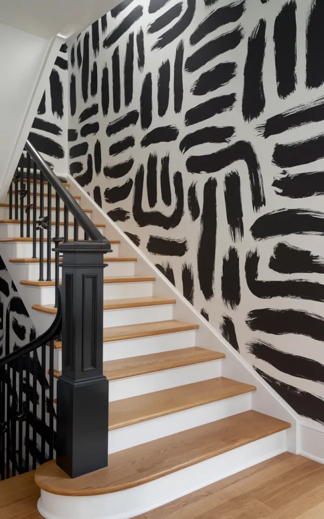 Create contrast with monochrome abstract wallpaper