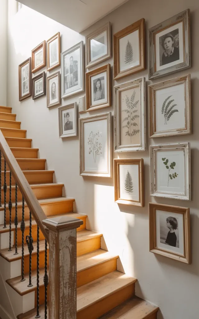 Decorate the wall with vintage frames
