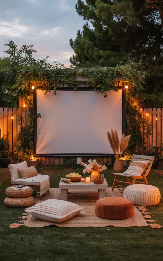 Design a Cozy Backyard Movie Area