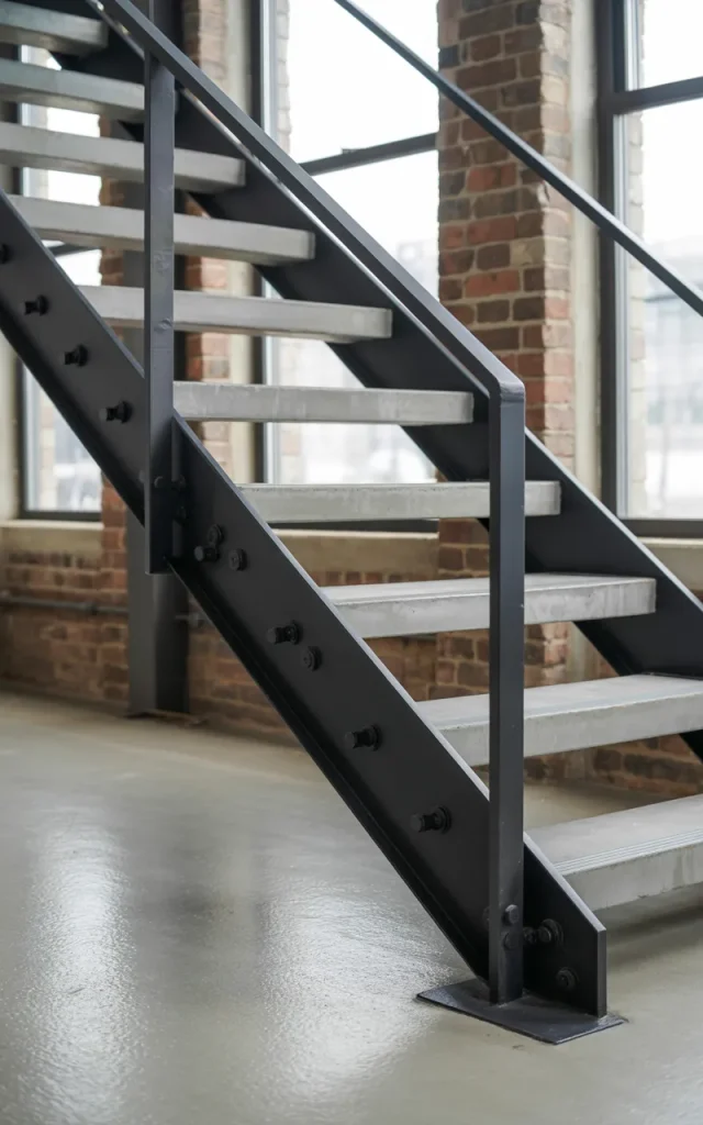 Embrace Industrial Style With Black Steel and Concrete