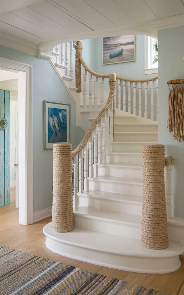 Embrace a Coastal Vibe with White and Light Blue