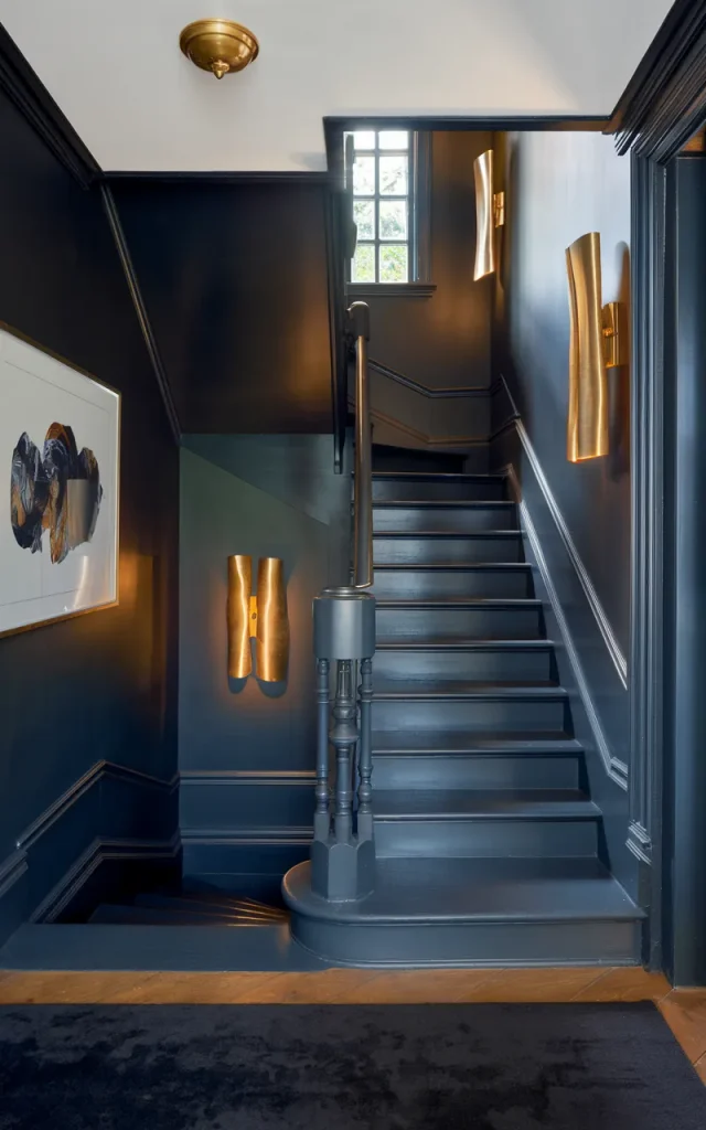 Embrace a Moody Dark Staircase Look
