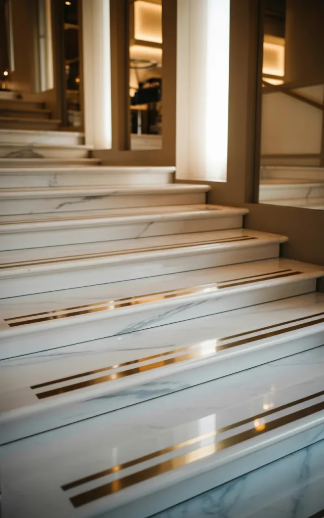 Frame Each Step with Brass Inlays