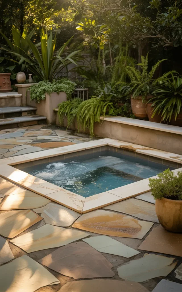 Frame the Hot Tub With Natural Stone