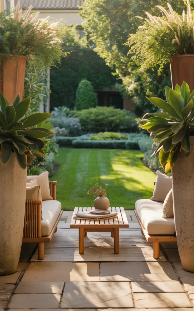 Frame the Patio With Tall Planters