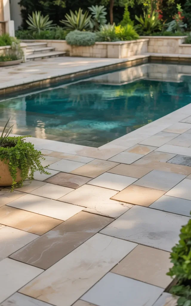 Frame the Pool With Natural Stone