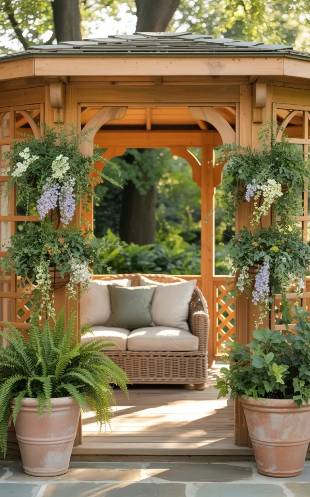 Frame the entrance with oversized planters.