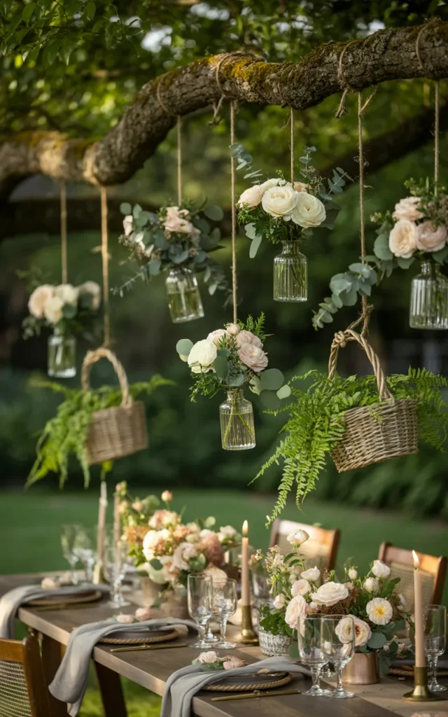 Hang Floral Arrangements From Tree Branches