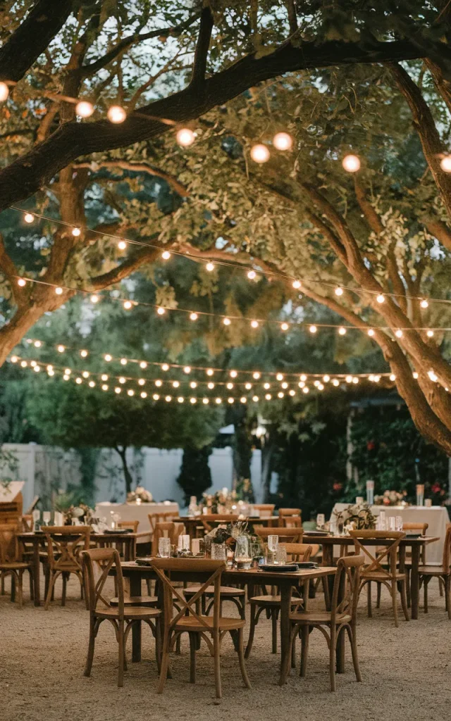 Hang String Lights Above the Celebration