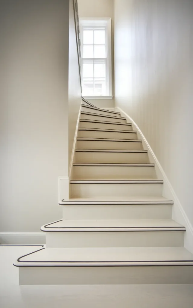 Highlight each step edge with paint lines