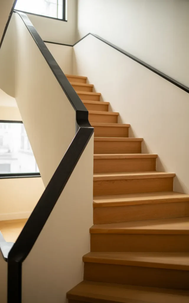 Highlight the Staircase with Contrasting Handrails