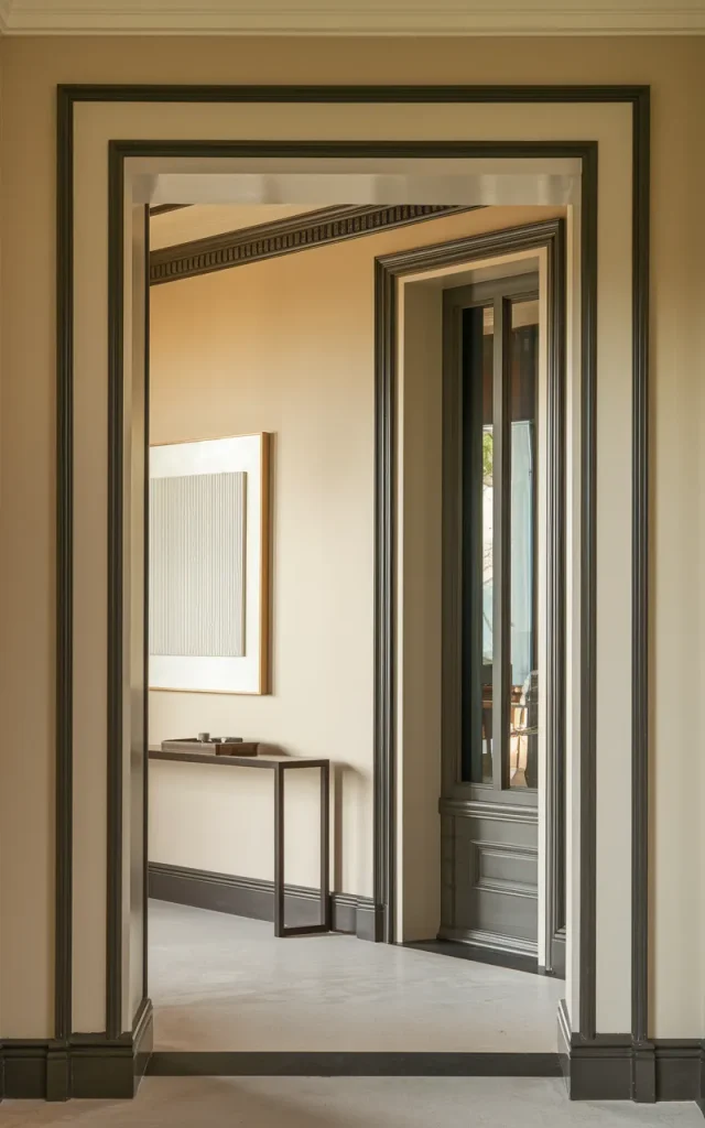 Highlight the architecture with contrasting trim.