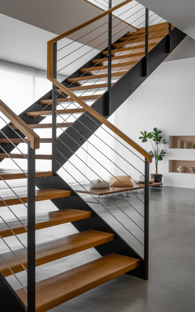 Incorporate cable railings for a minimalist feel