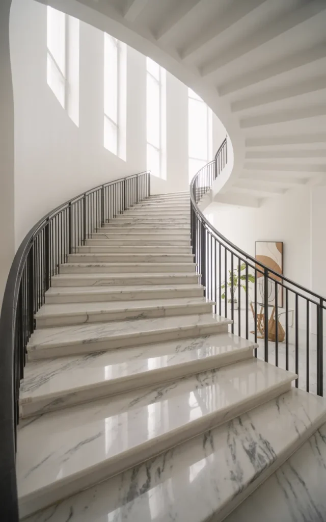 Install Classic White Marble with Subtle Grey Veining