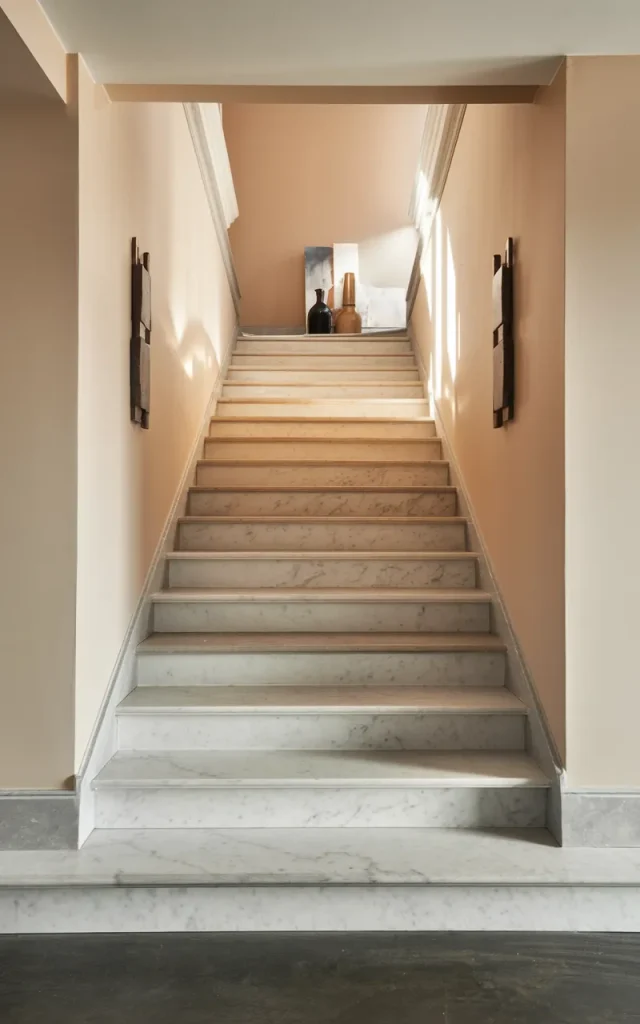 Install Contrasting Marble Risers