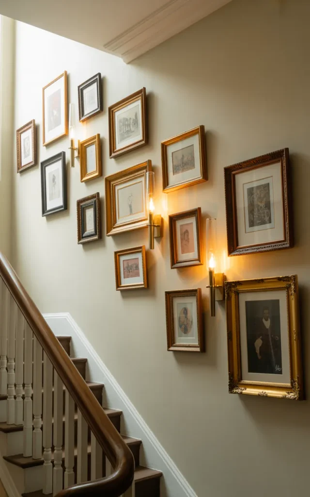 Install Wall Sconces Between Frames
