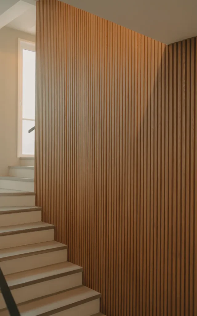 Install Wood Slat Panels for a Modern Look