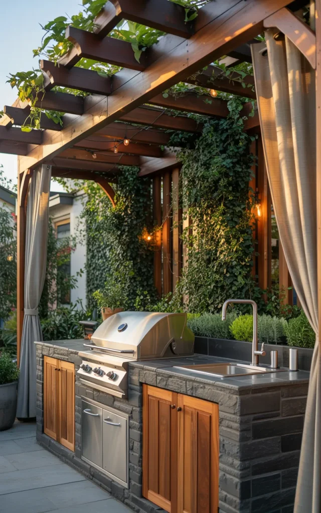 Install a Pergola Over Your Backyard Kitchen