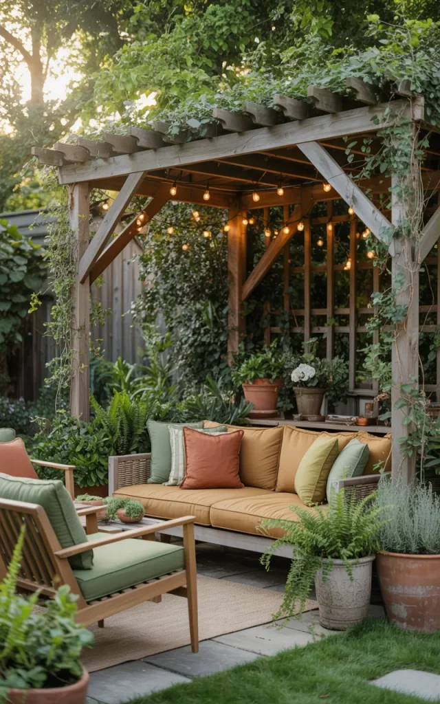 Install a Pergola Over a Garden Seating Area
