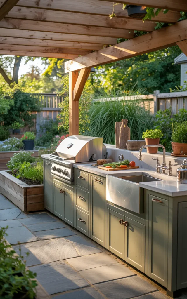 Install a Sink for Easier Outdoor Cooking
