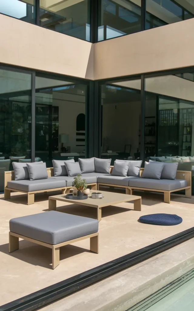 Install a sectional to maximize seating.
