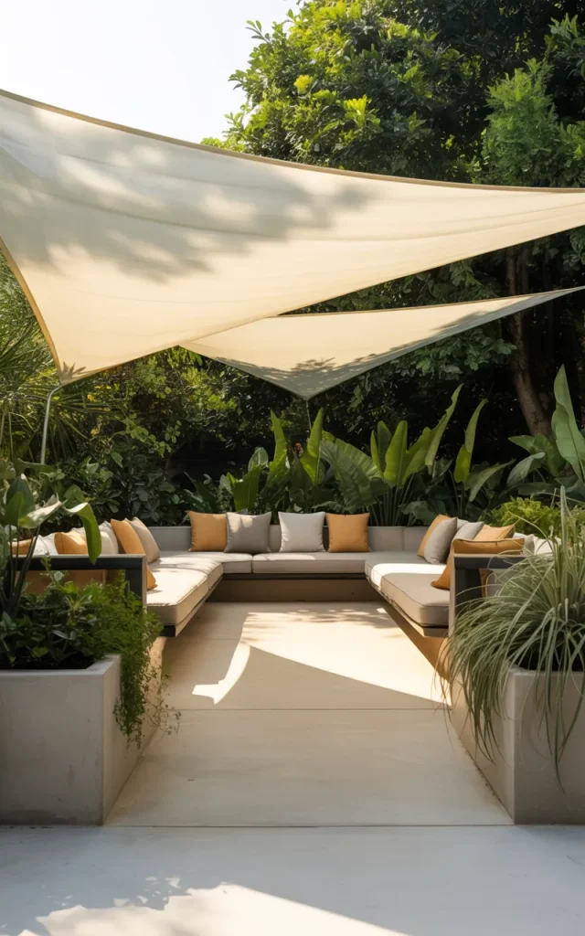 Install a shade sail for flexible coverage.