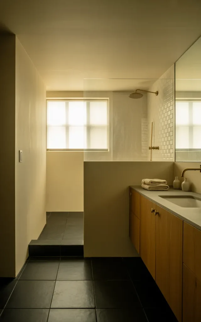 Install black floor tiles for dramatic contrast