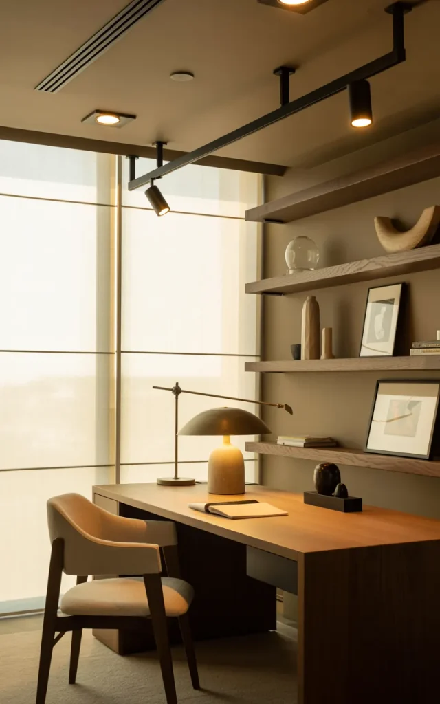 Install discreet recessed or track lighting.
