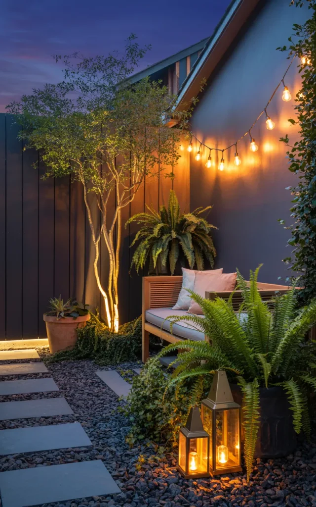 Install layered outdoor lighting.
