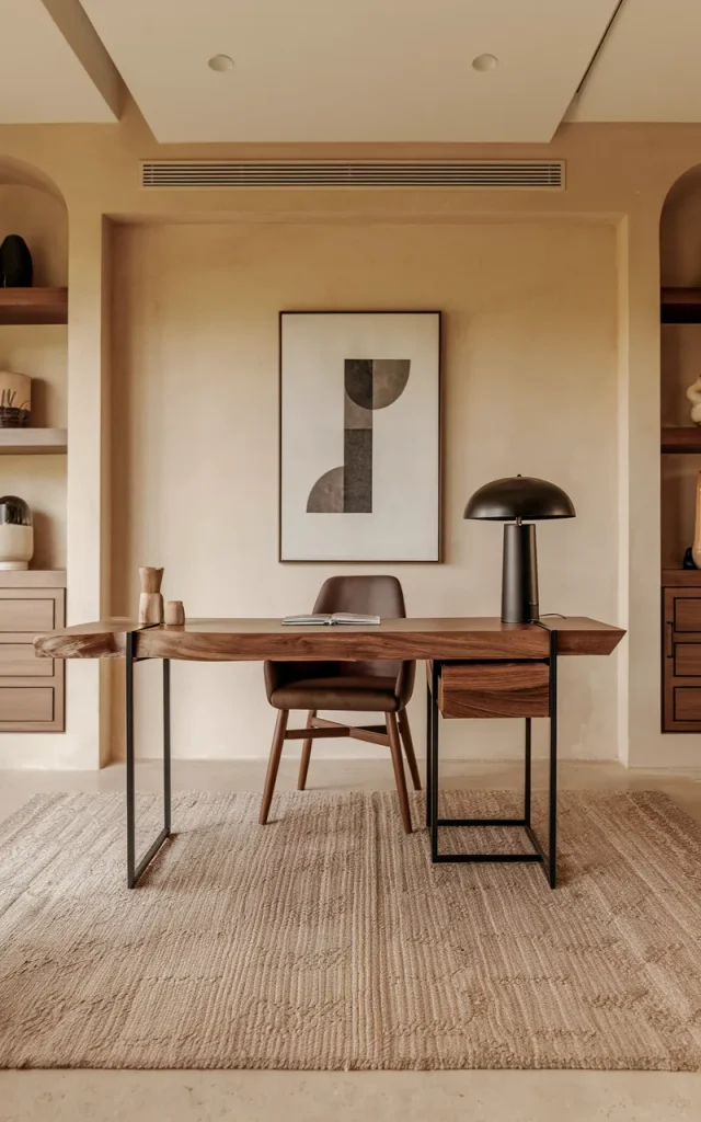 Introduce a textured area rug.