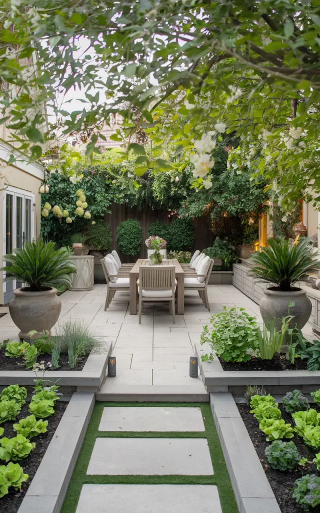 Landscape Around an Outdoor Dining Area