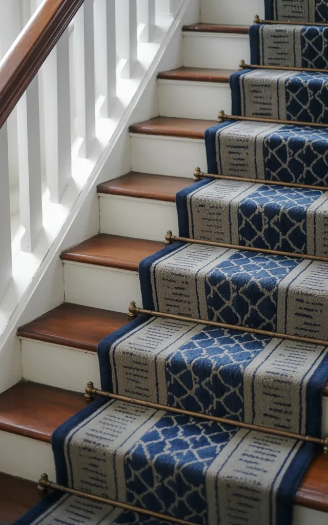 Lay a Bold Stair Runner for Instant Texture