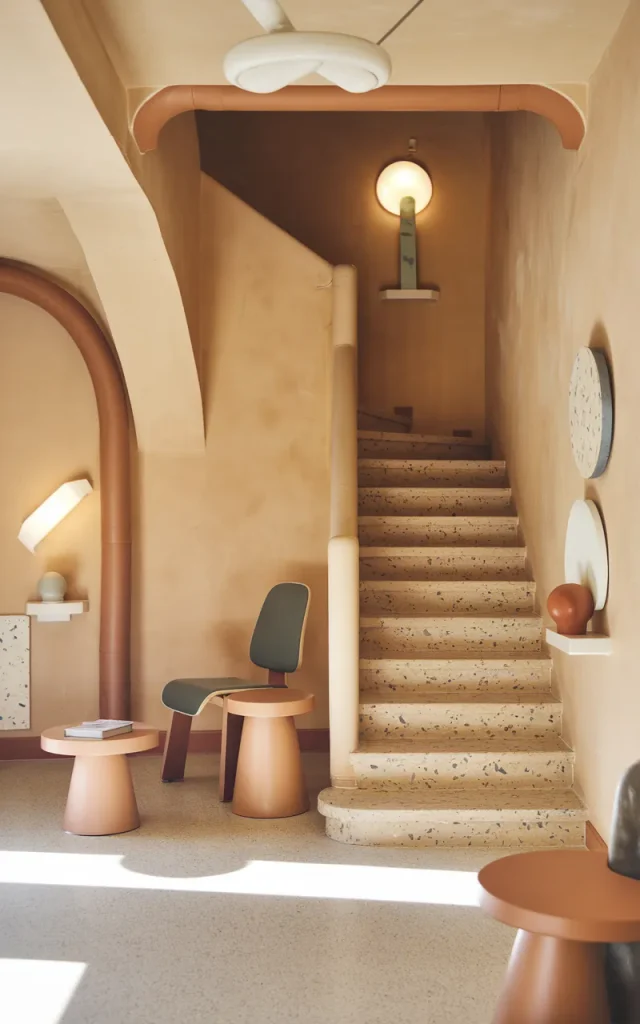 Lay terrazzo tiles for a playful modern vibe