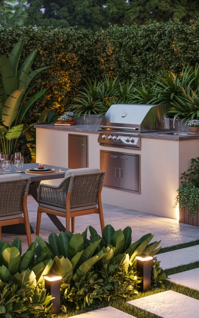 Layer Lighting Throughout Your Backyard Kitchen