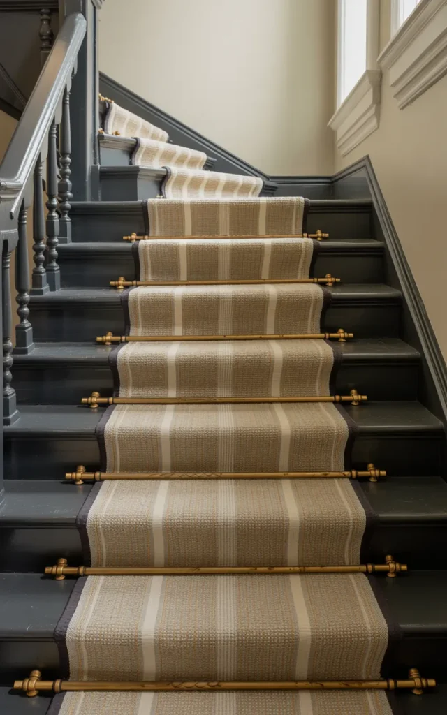 Layer a Moody Runner Over Painted Treads