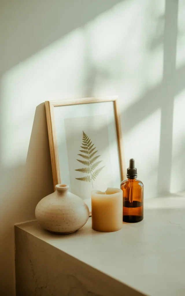 Layer framed artwork behind accessories