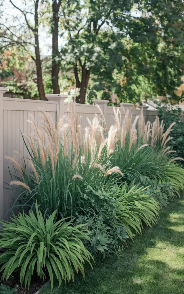 Line the Fence With Tall Garden Plants